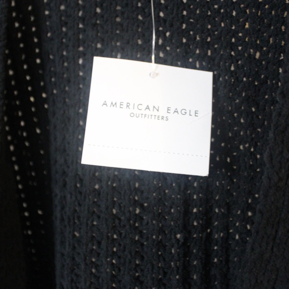 NWT Women's Black American Eagle Comfy,Oversized, Chunky Knit Cardigan in Sz(S) - Picture 7 of 10